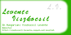 levente viszkocsil business card